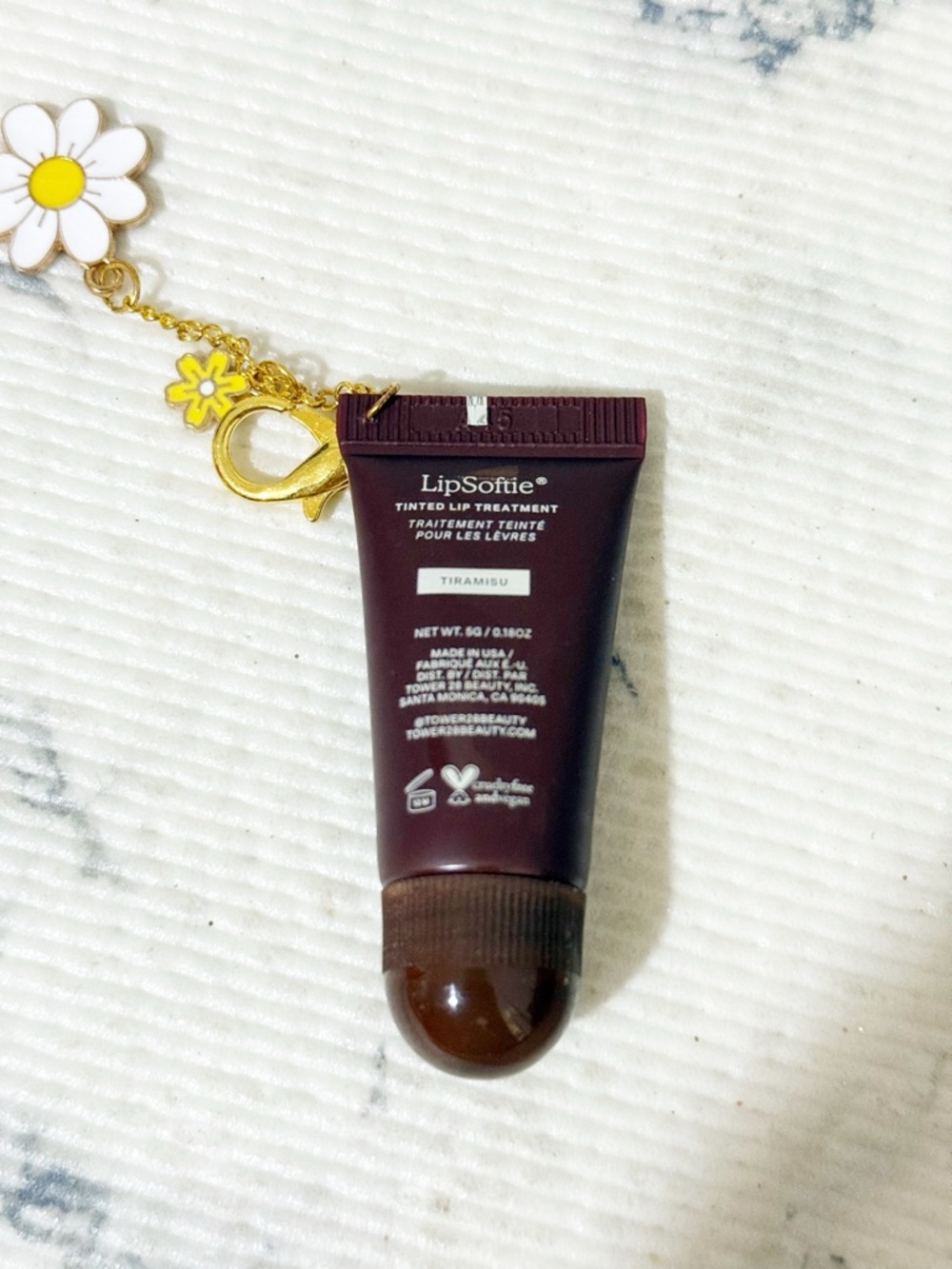 Tower 28 Pink Lip Gloss & Lip Treatment in Sheer Mocha (Added Daisy Bag Charm) - Picture 6 of 14